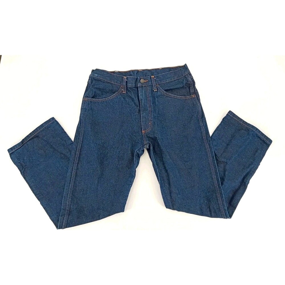 Rustler Regular Fit Jeans 34x30 Dark Wash Straight Leg 100% Cotton Denim Western